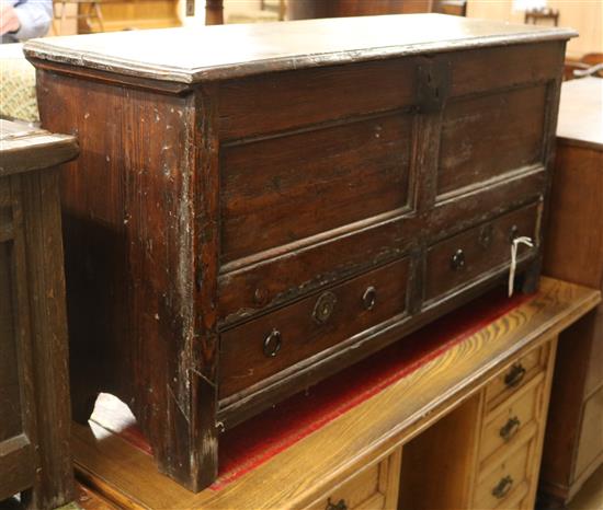 An 18th century pine mule chest